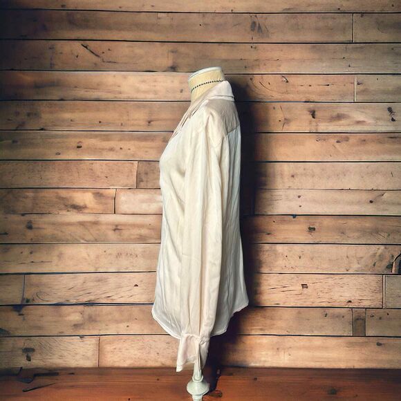 Brooks Brothers Stretch 93% Silk Light Pink Button Down Career Chic NWT Size 8 - Picture 2 of 4